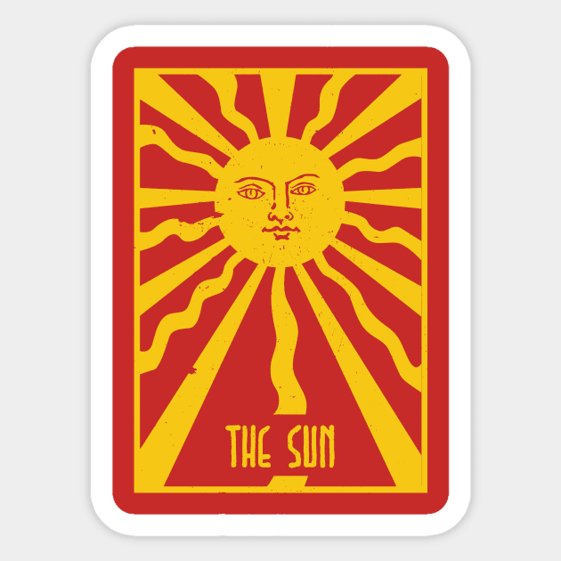 The Sun - Tarot Card Sticker by ThoughtAndMemory